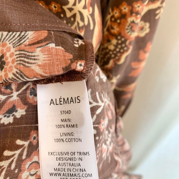 Seraphina belted tiered printed ramie mini dress - Picture 8 of 9